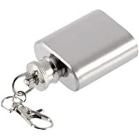 Aiming Portátil de 1 oz de la Cadera Mini del Acero Inoxidable Frasco de la garrafa del Alcohol con el Llavero del pote…